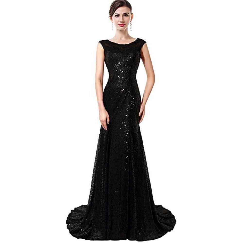 Sequin Gown Evening Maxi Dress Sleeveless Formal Dress Prom Gowns