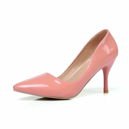 Women Basic Stilettos High Heels Pointed Toe Pumps 8cm