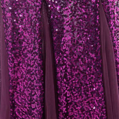 Women's One Shoulder Mermaid Prom Dress Sequin Sparkle Wedding Gowns