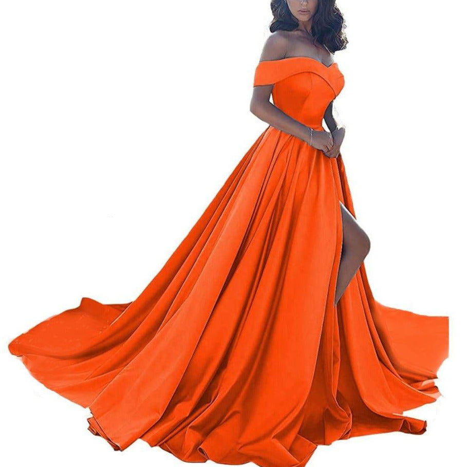 Wedding dress orange