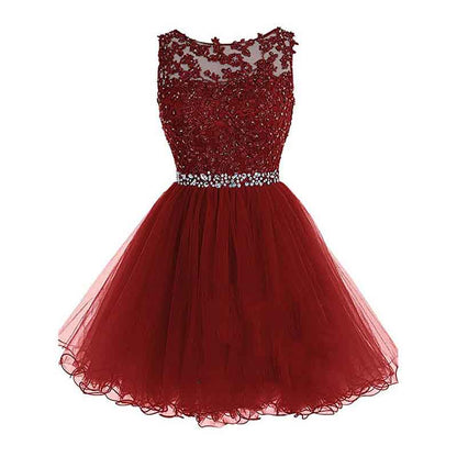 Women's Prom Dresses Short Homecoming Dress A Line Tulle Party Cocktail Gown