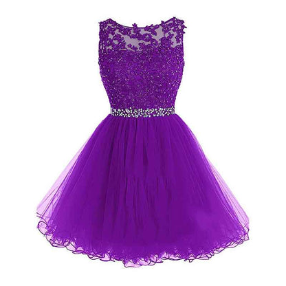 Women's Prom Dresses Short Homecoming Dress A Line Tulle Party Cocktail Gown