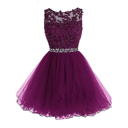Women's Prom Dresses Short Homecoming Dress A Line Tulle Party Cocktail Gown