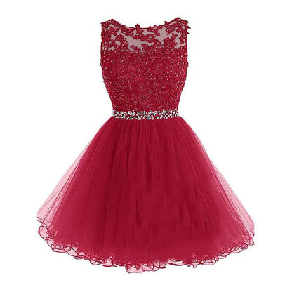 Women's Prom Dresses Short Homecoming Dress A Line Tulle Party Cocktail Gown