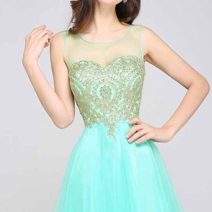 Women's Formal Sleeveless Appliques Wedding Bridesmaid Maxi Dress