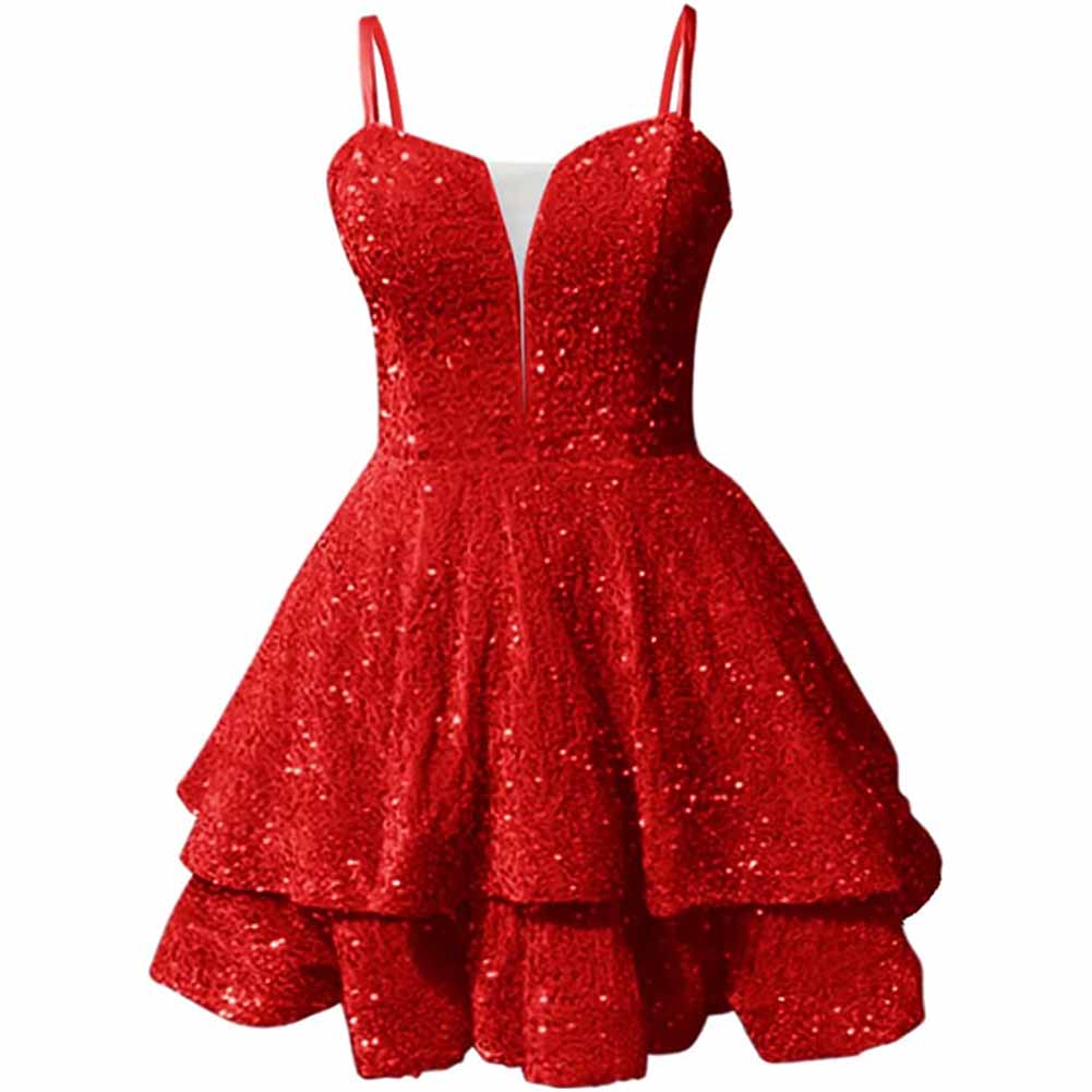 Sparkly Short Homecoming Dress by sd-hk