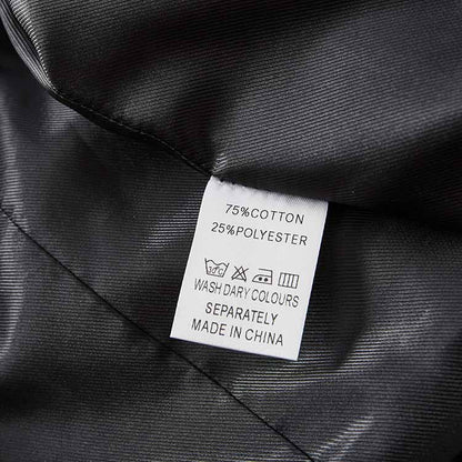 Women V-Neck Leather Collar Blazer Double Breasted Black Jacket