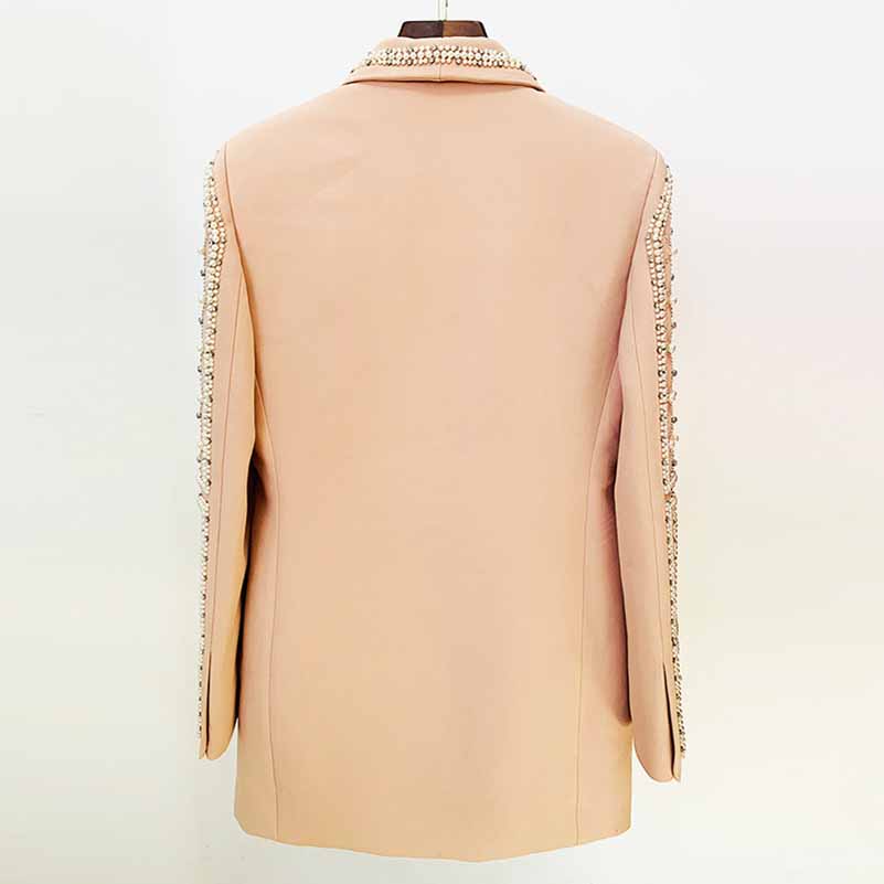 Women's Beaded Blazer Jacket Studded Mini Dress