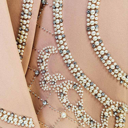 Women's Beaded Blazer Jacket Studded Mini Dress