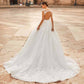 Wedding-Gown/Princess V-neck Court Train Tulle Lace Wedding Dress