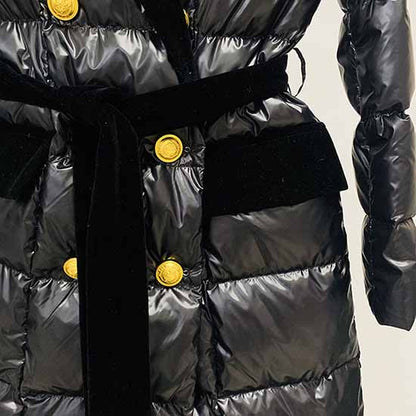 Women's Down Jacket Winter Warm Down Coat Black Padded Bubble Coat