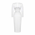 Laura Deep V Hollow Out Dress