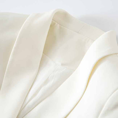 Womens Double Breasted Blazer V-Neck Long Sleeve Gold Buttons Blazer