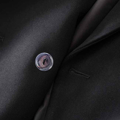 Womens Double Breasted Blazer V-Neck Long Sleeve Gold Buttons Blazer