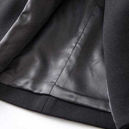 Womens Double Breasted Blazer V-Neck Long Sleeve Gold Buttons Blazer