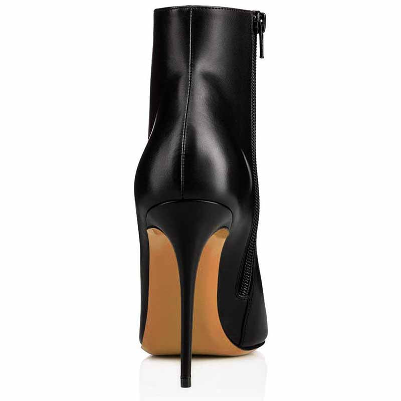 Women's Stylish Ankle Boots Sexy Pointed Toe Stiletto High Heels Boots