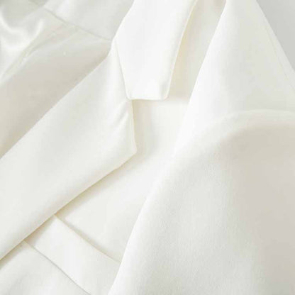 Womens One Button White Blazer V-Neck Long Sleeve Blazer