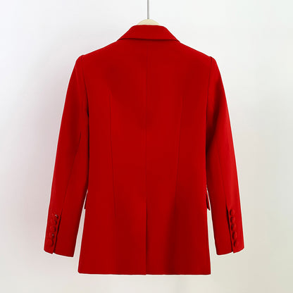 Women Suits 2 Piece One Button Blazer With Flare Pants Suit