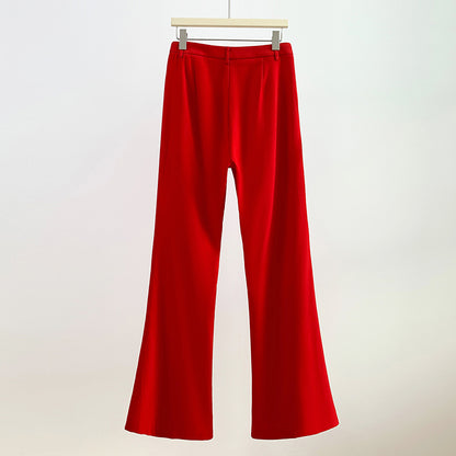 Women Suits 2 Piece One Button Blazer With Flare Pants Suit