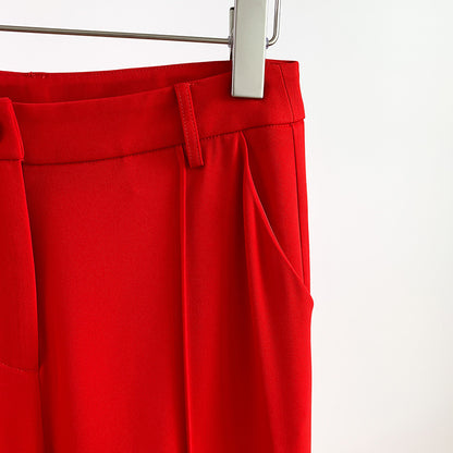 Women Suits 2 Piece One Button Blazer With Flare Pants Suit