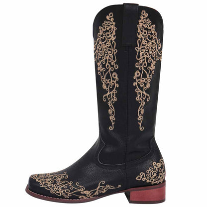 Women Western Boots Cowgirl Boots Ladies Country Dress Boots
