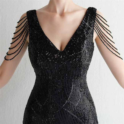 Sleeveless V Neck High-Low Design Women’s Formal Dresses for Special Occasions