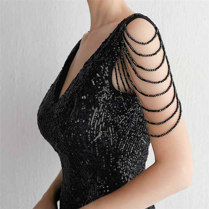 Sleeveless V Neck High-Low Design Women’s Formal Dresses for Special Occasions