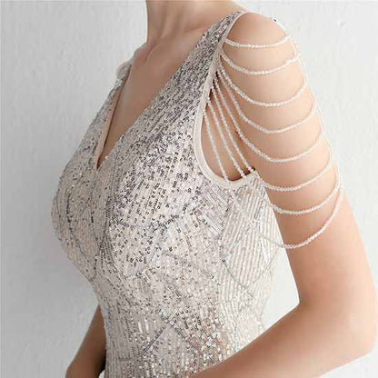 Sleeveless V Neck High-Low Design Women’s Formal Dresses for Special Occasions