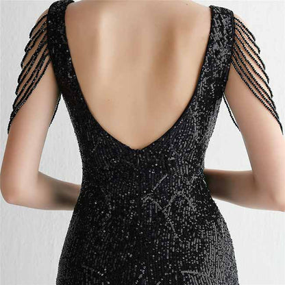 Sleeveless V Neck High-Low Design Women’s Formal Dresses for Special Occasions