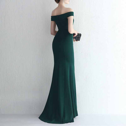 Off the shoulder formal event prom dress women evening ball dress