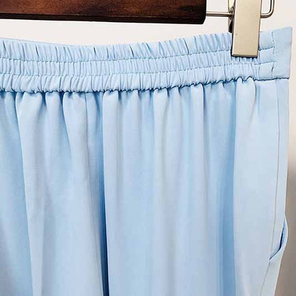 Women's Colorblocked Pantsuit Two Piece White Troubles Set