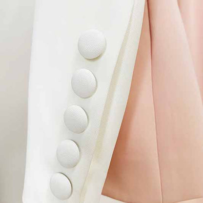 Women's Colorblocked Pantsuit Two Piece White Troubles Set