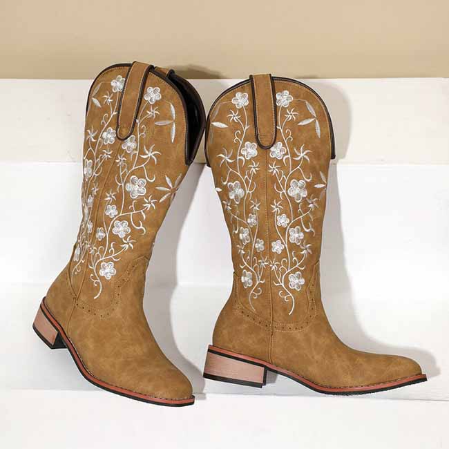 Women's Western Boot Cowgirl Floral Fantasy Cowgirl Fashion Boots