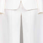 Women's Belted Pant Suit White Double Beasted Two Piece Business Set