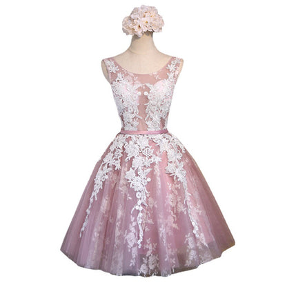 Women's Short Homecoming Dress Lace Prom Graduation Party Gown Wedding Guest Dress