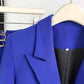 Women's One-Button Pantsuit Royal Blue Two Pieces bell-bottom trousers Suit