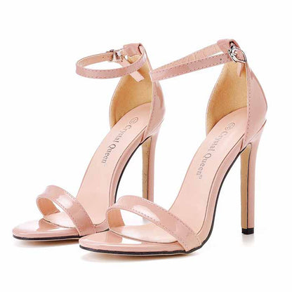 Open Toe Ankle Strap High Heel Sandals Bridesmaid Heels