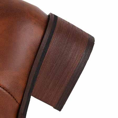 Western Cowgirl Boots Wide Square Toe Mid Calf Boot