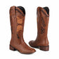 Western Cowgirl Boots Wide Square Toe Mid Calf Boot