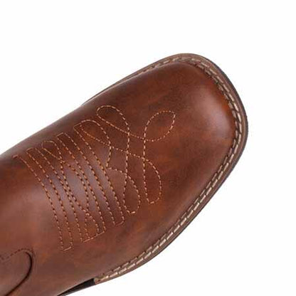 Western Cowgirl Boots Wide Square Toe Mid Calf Boot