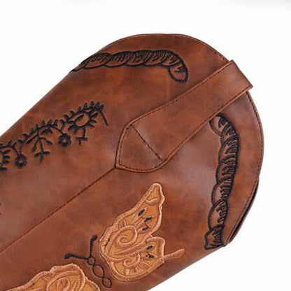 Western Cowgirl Boots Wide Square Toe Mid Calf Boot