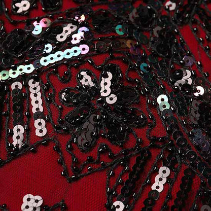 Kid's Sequin Embellished Fringed Flapper Dress Costume