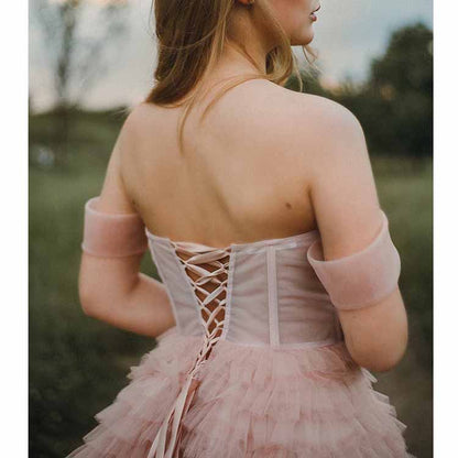 Flare Ruffles Tulle Robe Maternity Gown Long Sheer Off Shoulder Dressing Gown