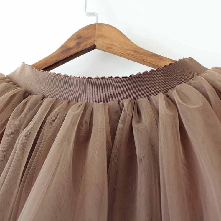 Lady's Princess Tutu Tulle Knee Length Skirt Underskirt