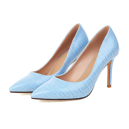 Women's Pointy Toe Dress Pump Middle Heels