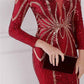 Women's Evening Dress Tight-Fitting Long Sleeve Sequin Formal Occasion Dress S-4XL