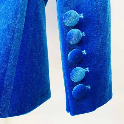 Women Velvet Blazer + Flare Trousers Suit Fashion Pant Suits