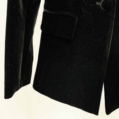 Women Velvet Blazer + Flare Trousers Suit Fashion Pant Suits