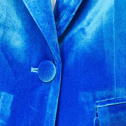 Women Velvet Blazer + Flare Trousers Suit Fashion Pant Suits