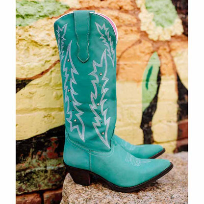 Women's Boots Cowboy Boots Mid Calf Boots Floral Embroidery Bootie